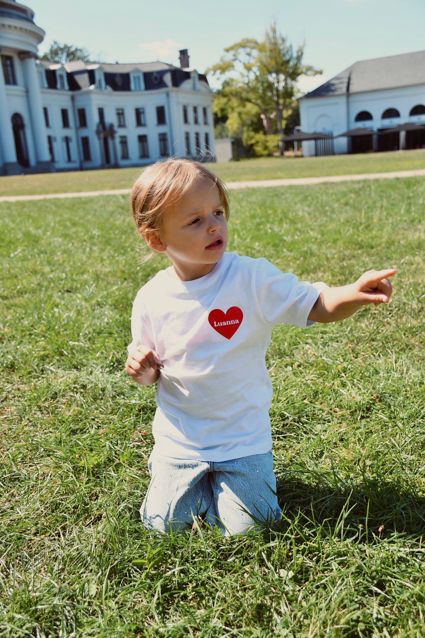 T-shirt met naam in hart