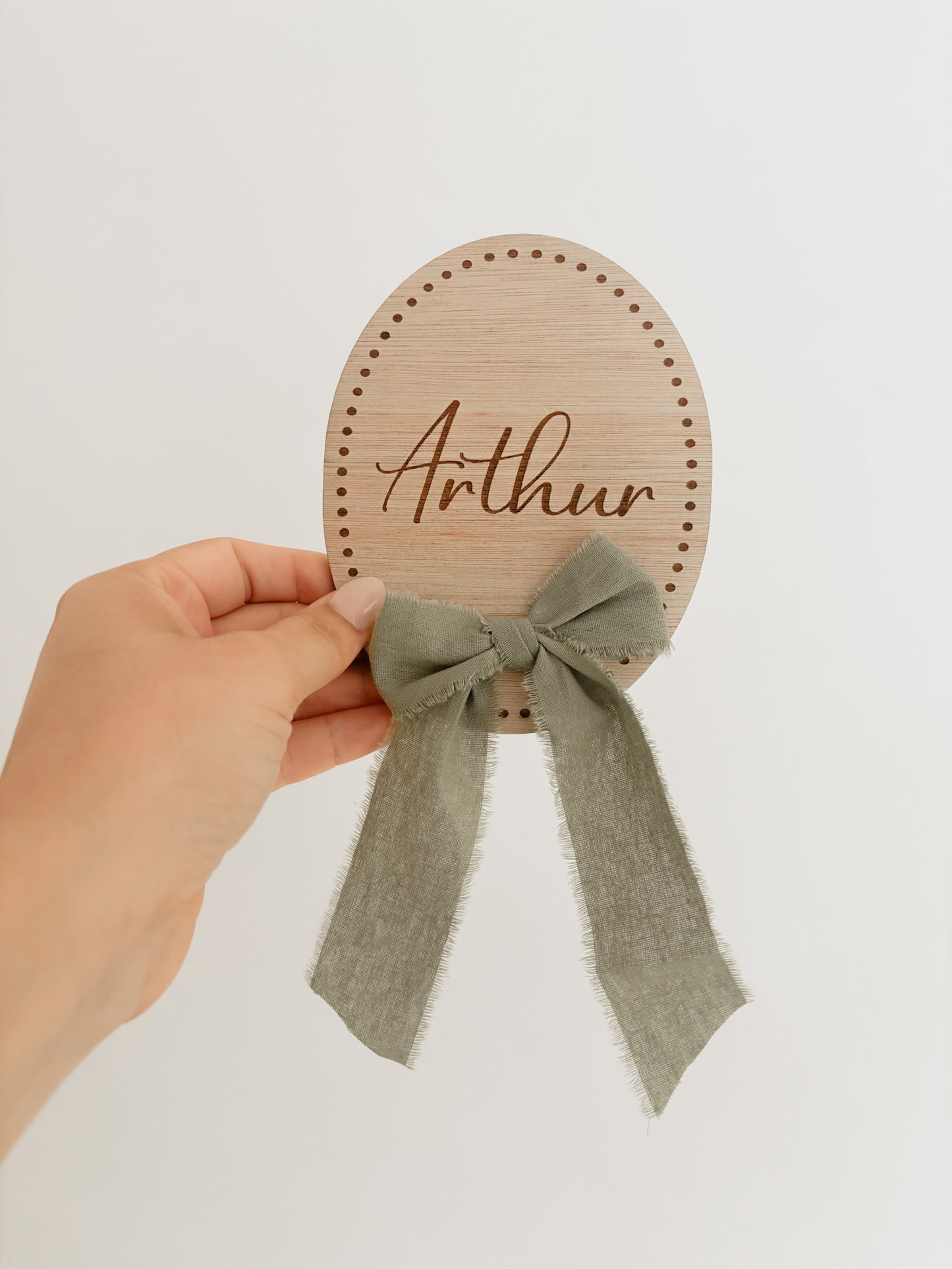 Geboortebord | Ovaal stippen