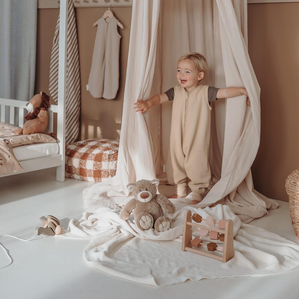 Wiegdeken gebreid reliëf