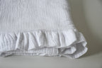 Hydrofiel laken ruffle - wit
