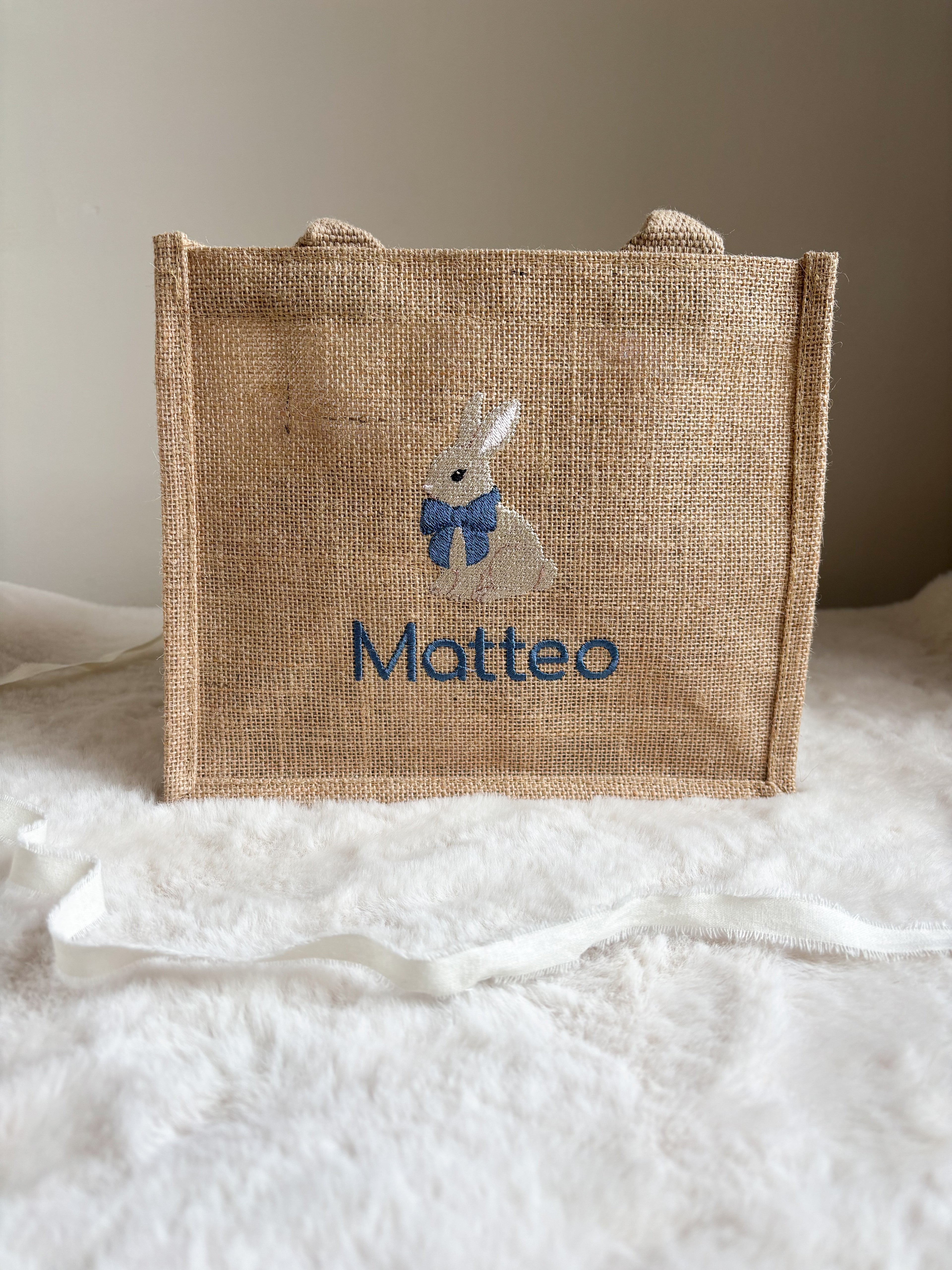 Jutte paasmandje | konijn met strik