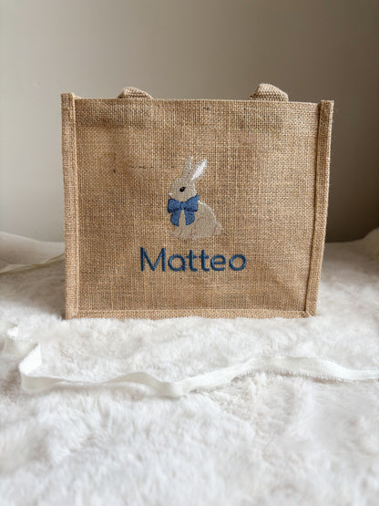 Jutte paasmandje | konijn met strik