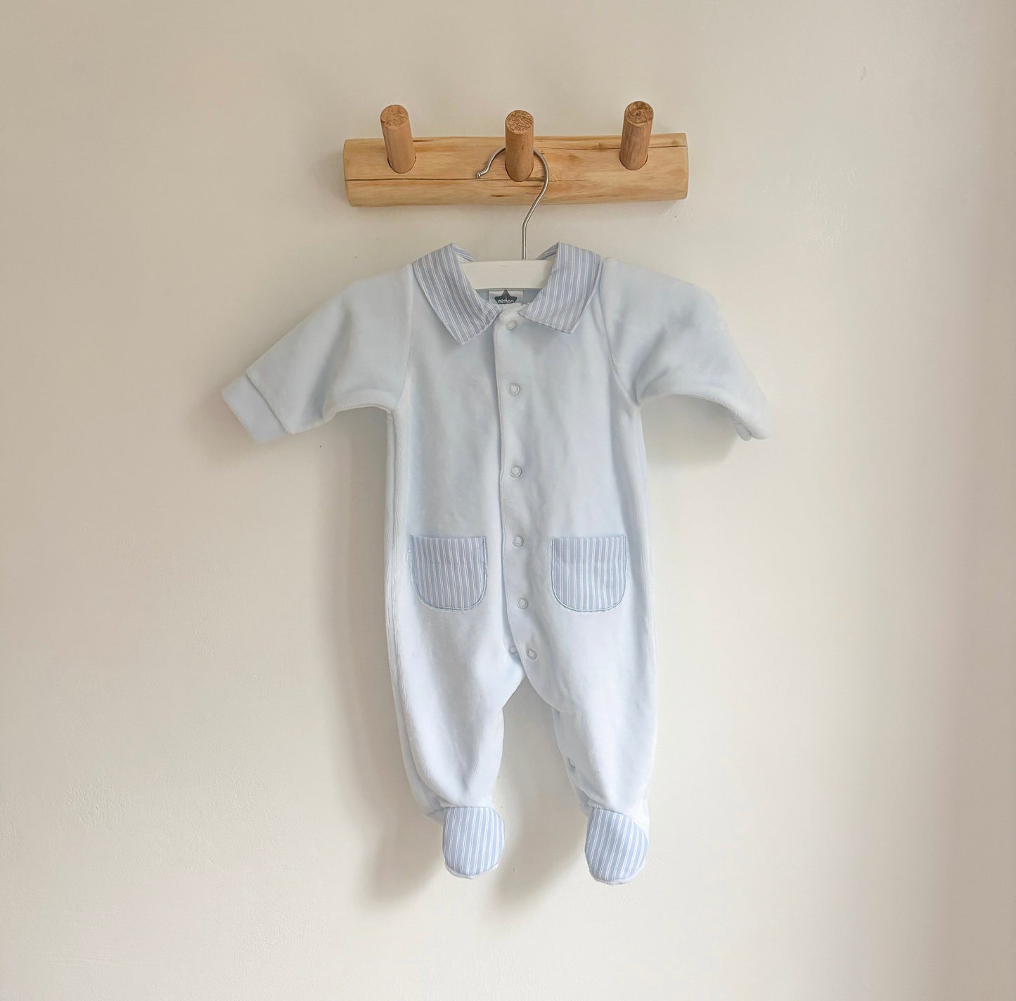 Kruippakje velours stripe