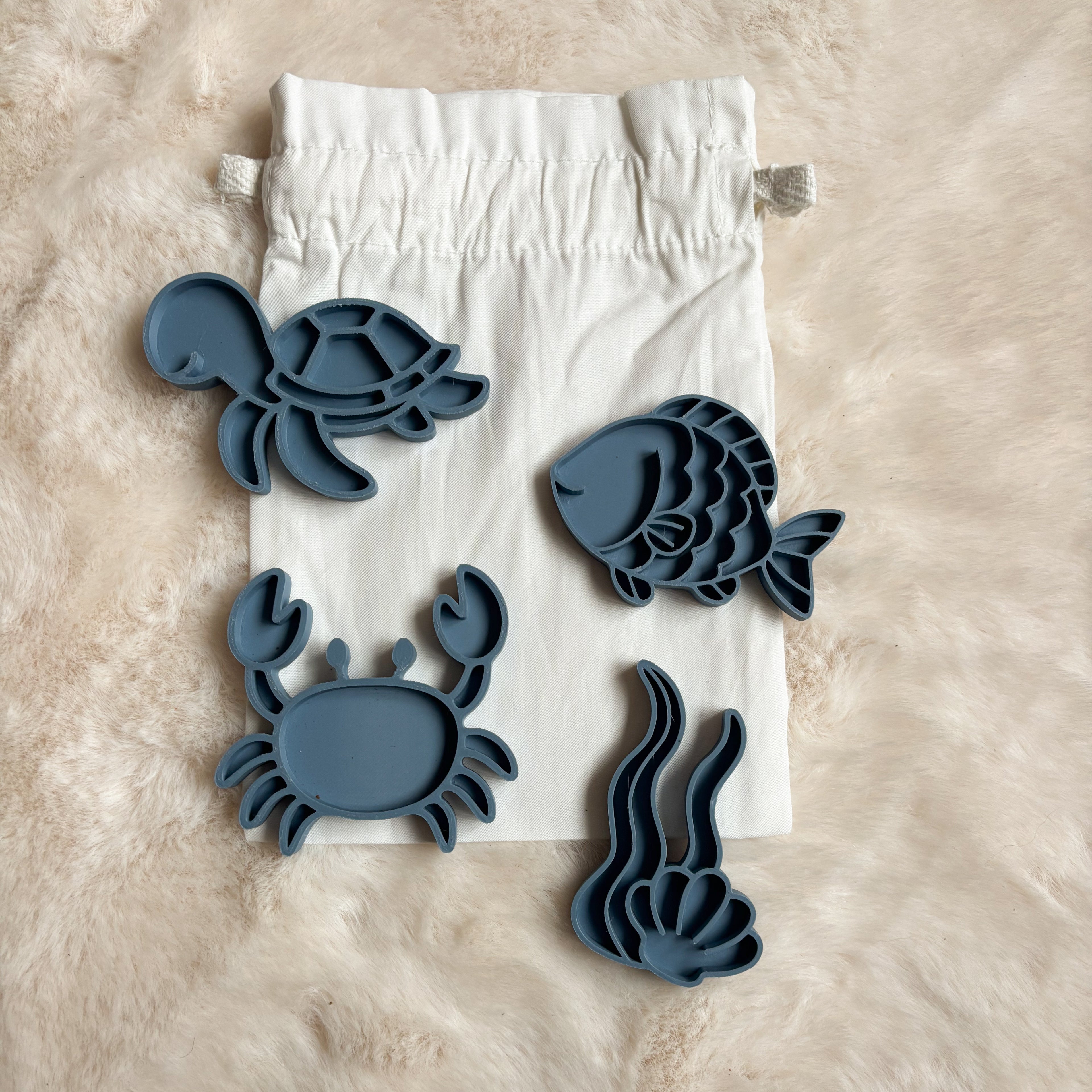 Vulvormen thema zee | set van 4