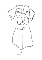 Trui met lijntekening hond