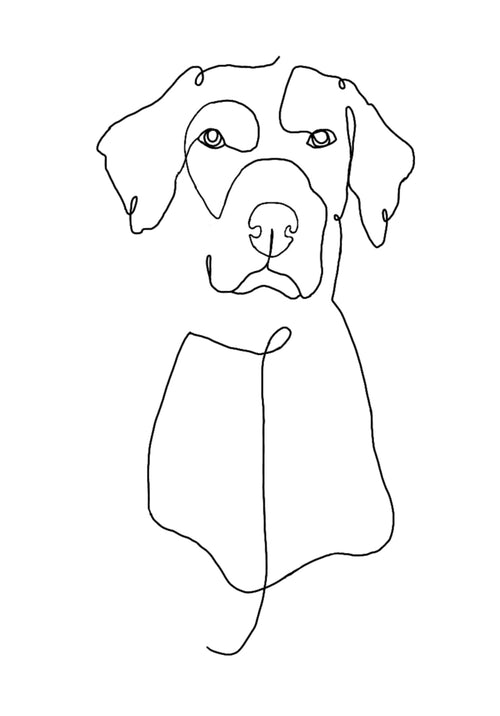 Trui met lijntekening hond