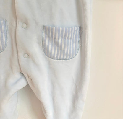 Kruippakje velours stripe