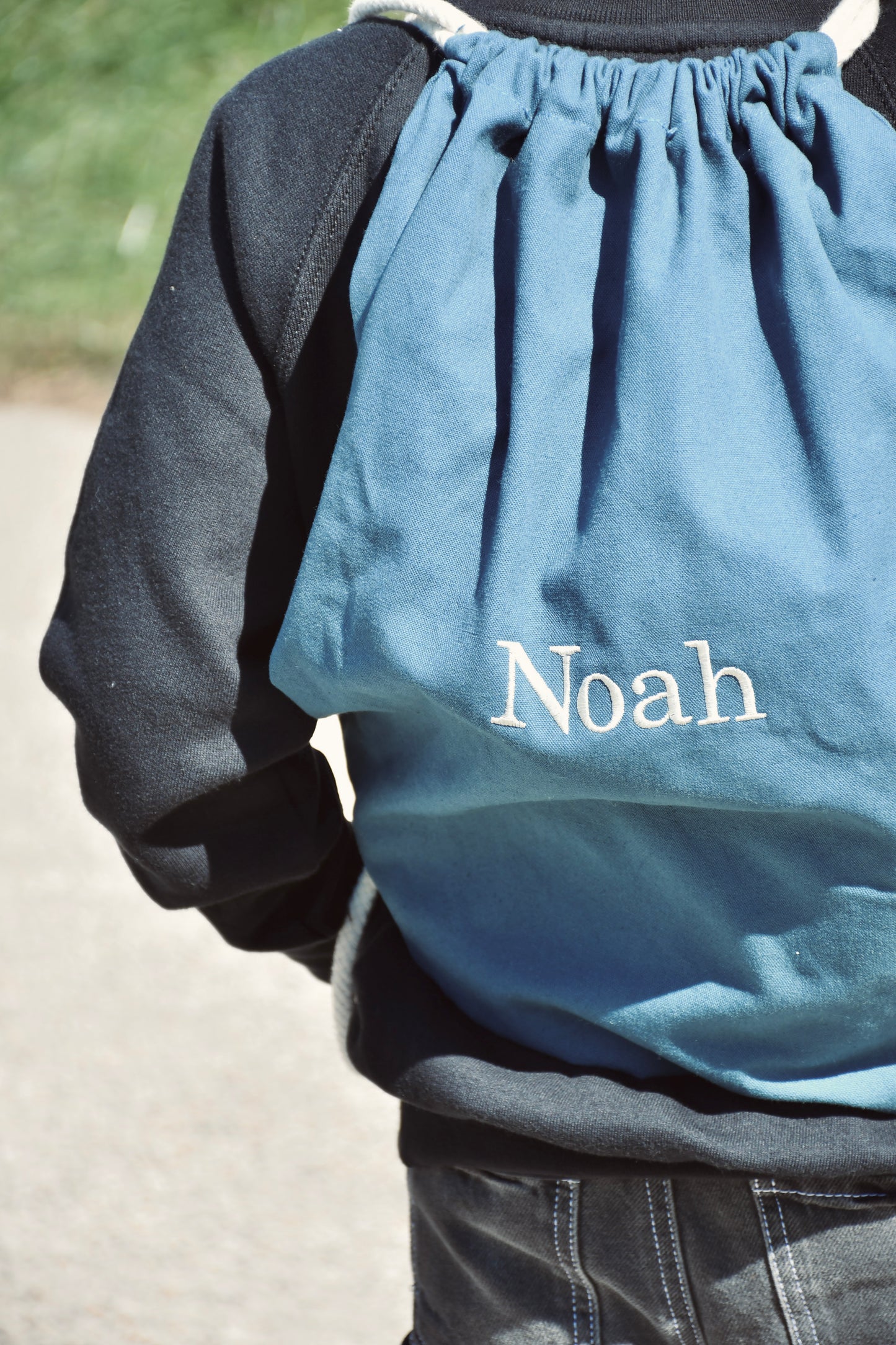 Turnzak met geborduurde naam