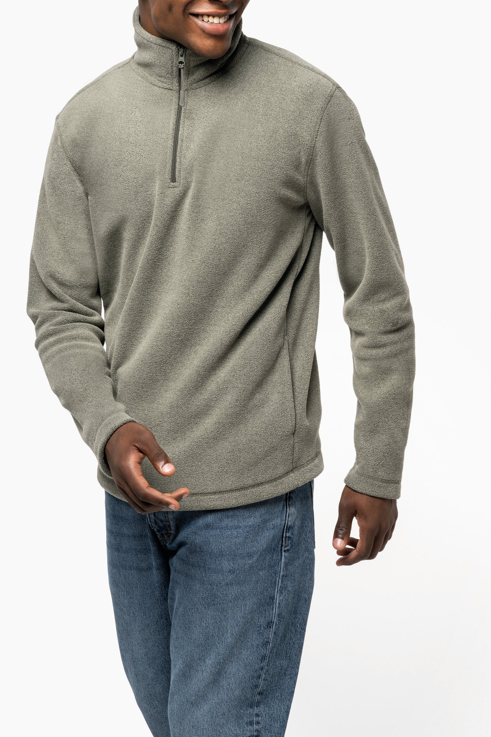 Fleece trui half zipper | Kariban