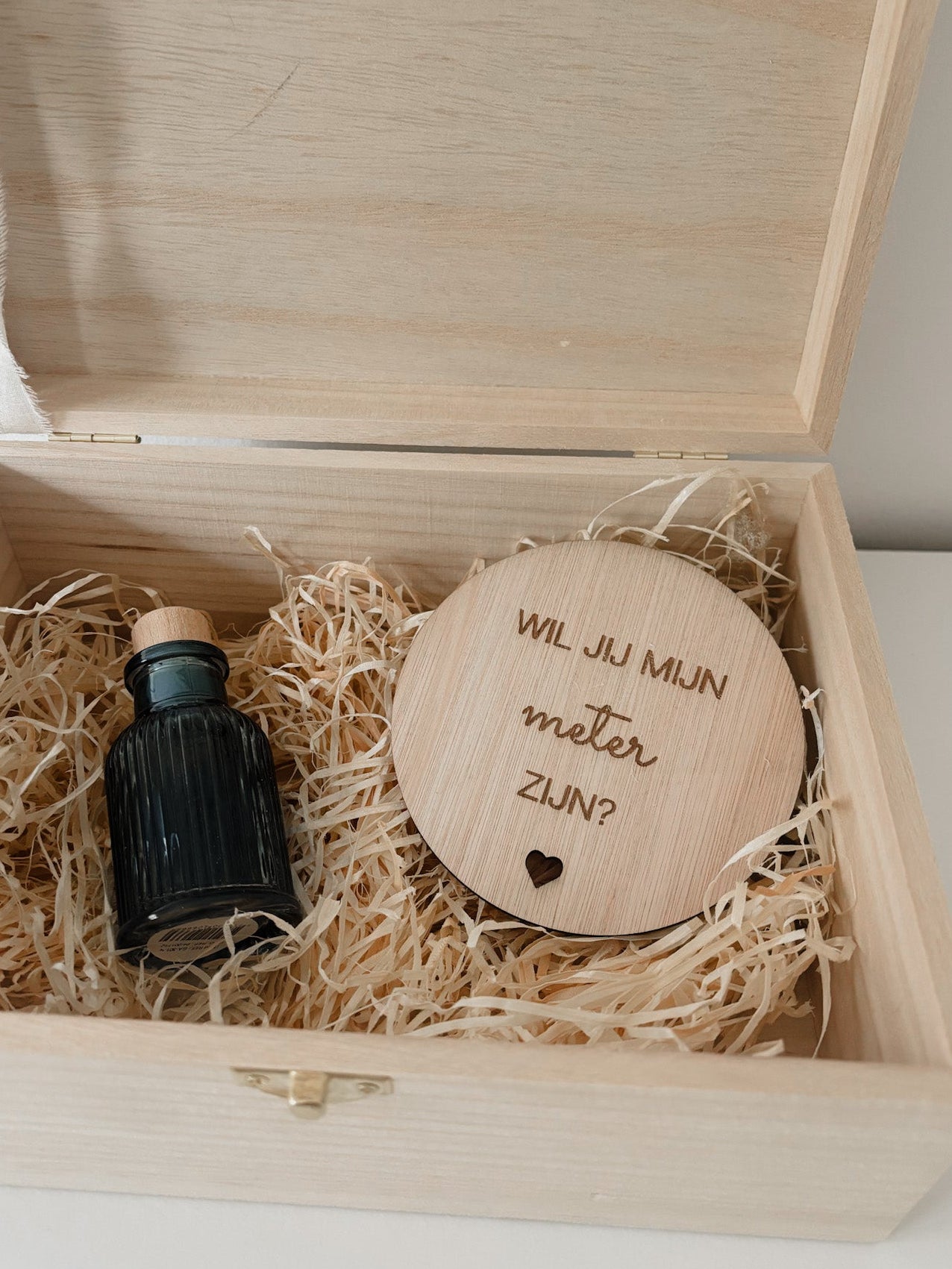 Houten cirkel met naam