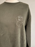 Trui met lijntekening hond