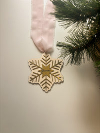 Kersthanger sweeuwvlok goud