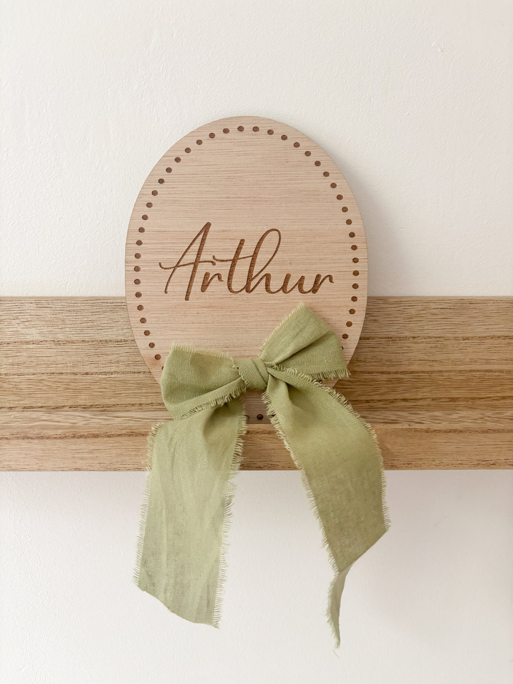 Geboortebord | Ovaal stippen