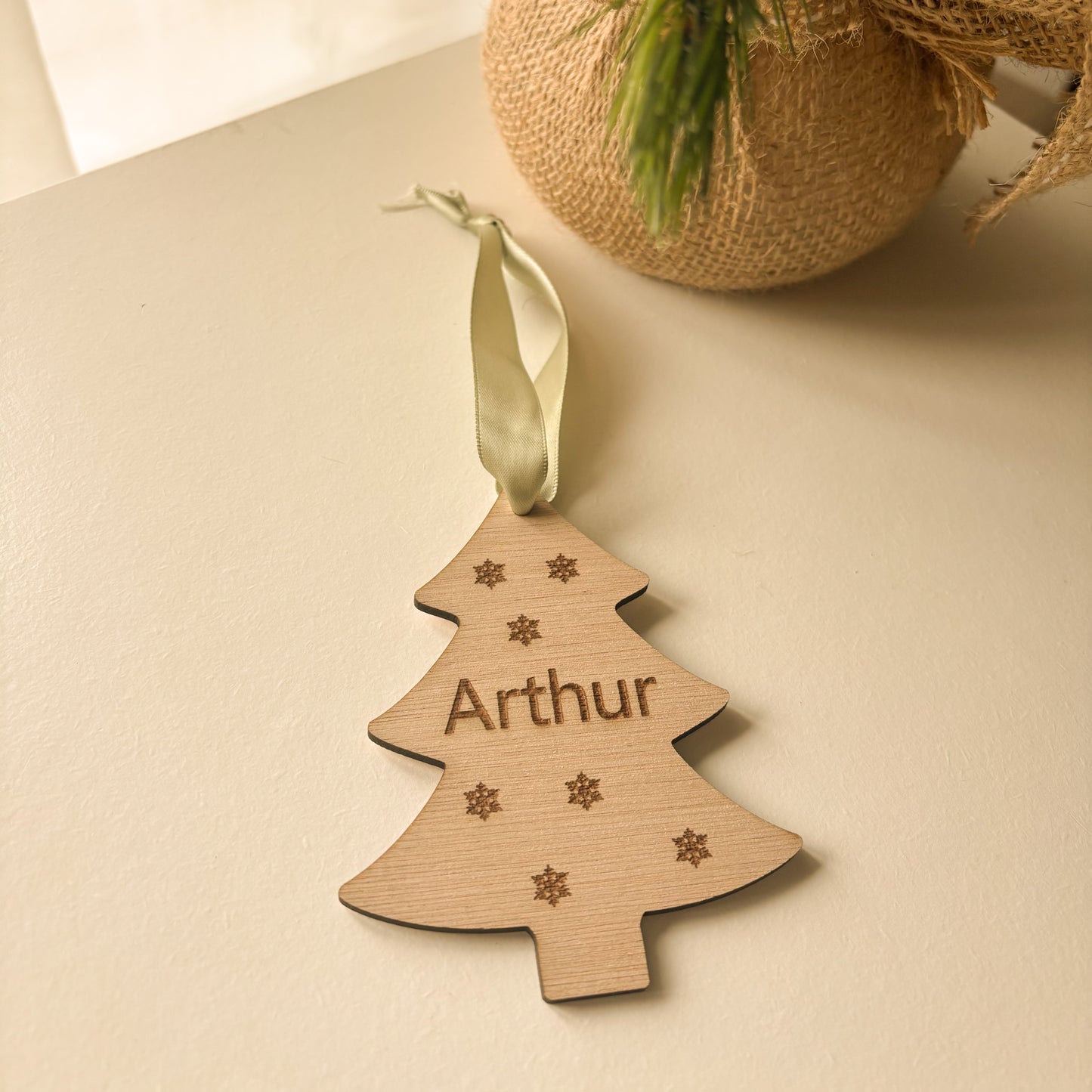 Kersthanger | Kerstboom gegraveerd naam