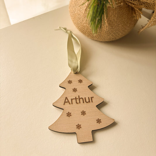 Kersthanger | Kerstboom gegraveerd naam
