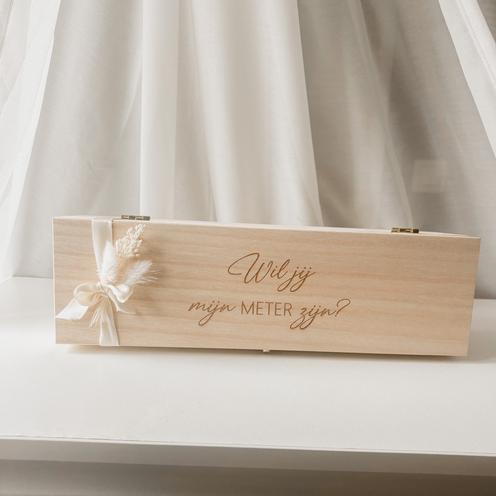 Wijnkist | Gegraveerd met tekst