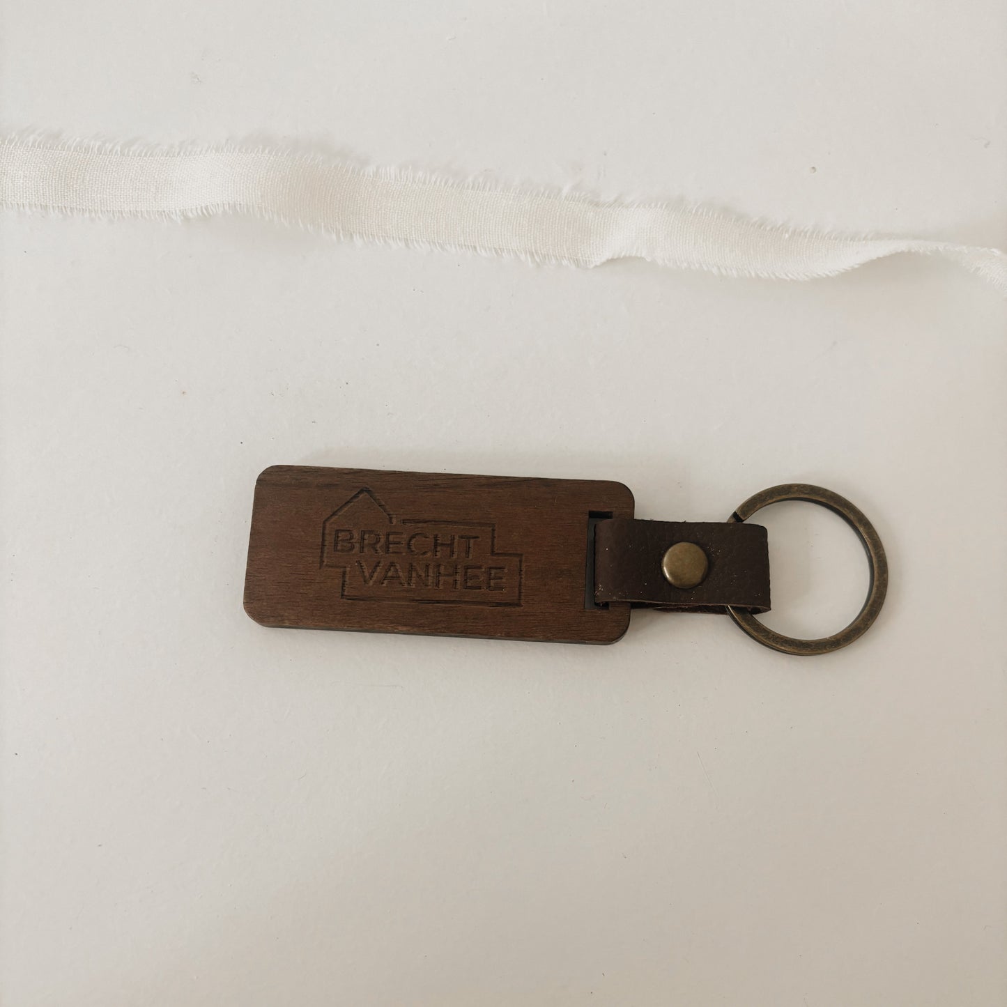 Sleutelhanger | Donker hout