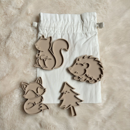 Vulvormen thema Bos | set van 4