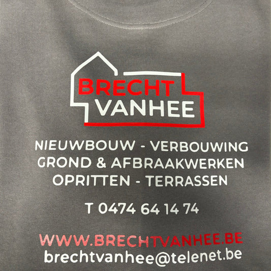 Sweater met bedrukt logo (op rug)