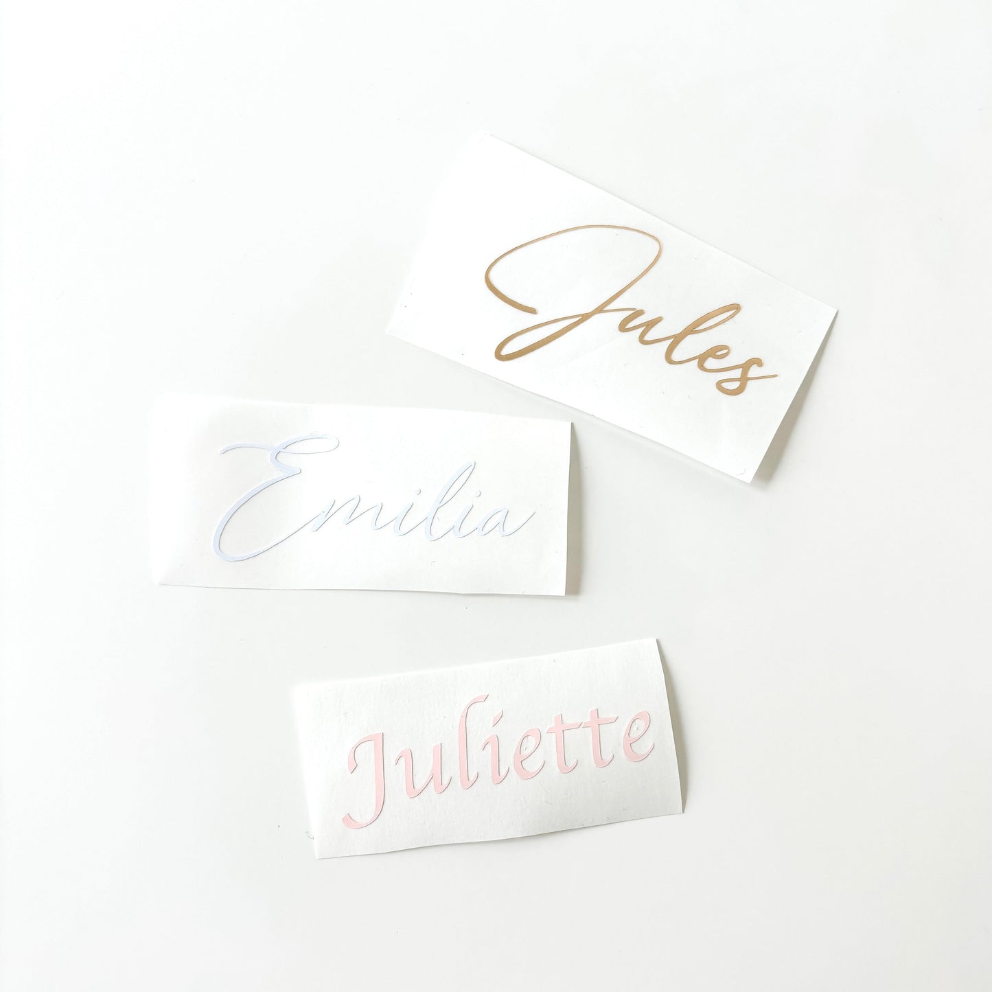 Vinyl naamsticker groot (max. 20cm)