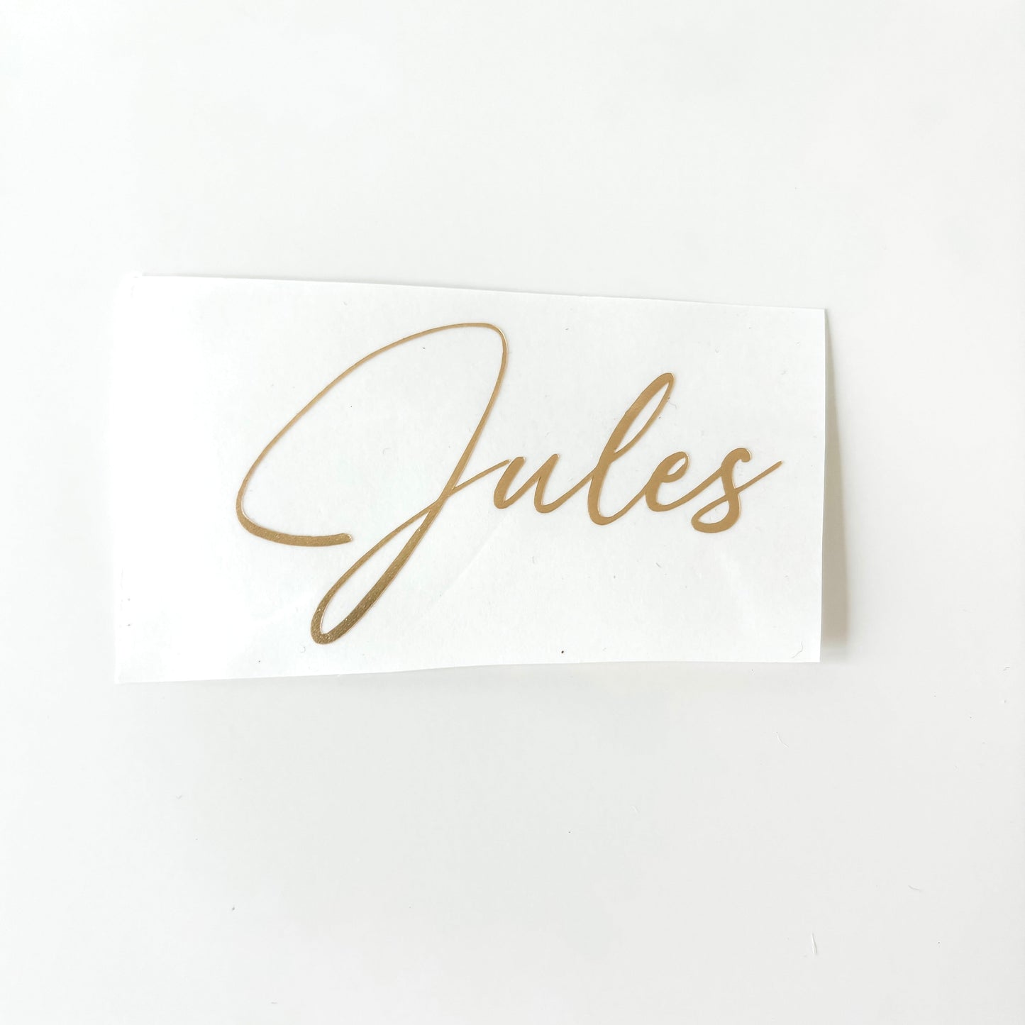 Vinyl naamsticker klein (max. 6cm)