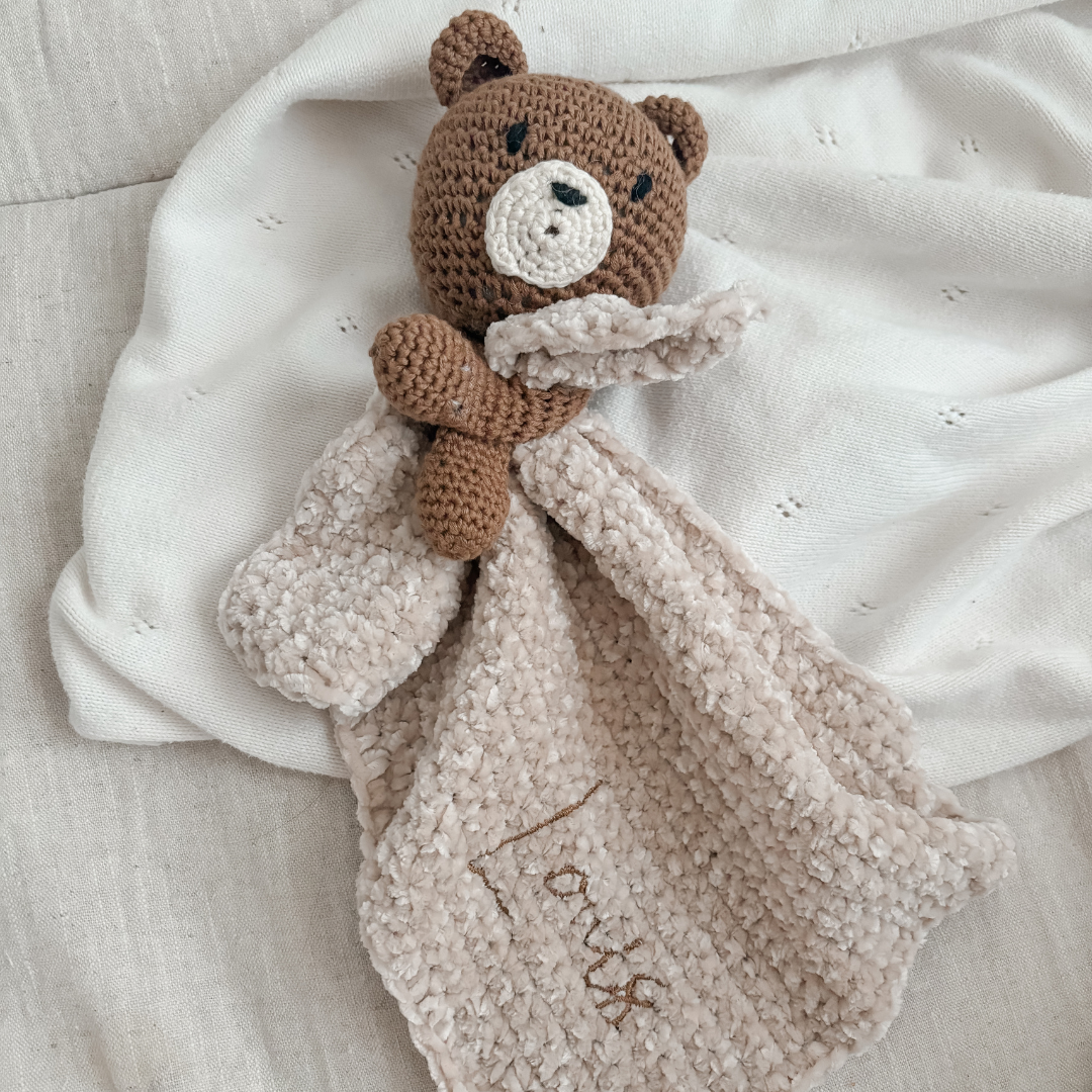 Gehaakt knuffeldoekje - Bruin