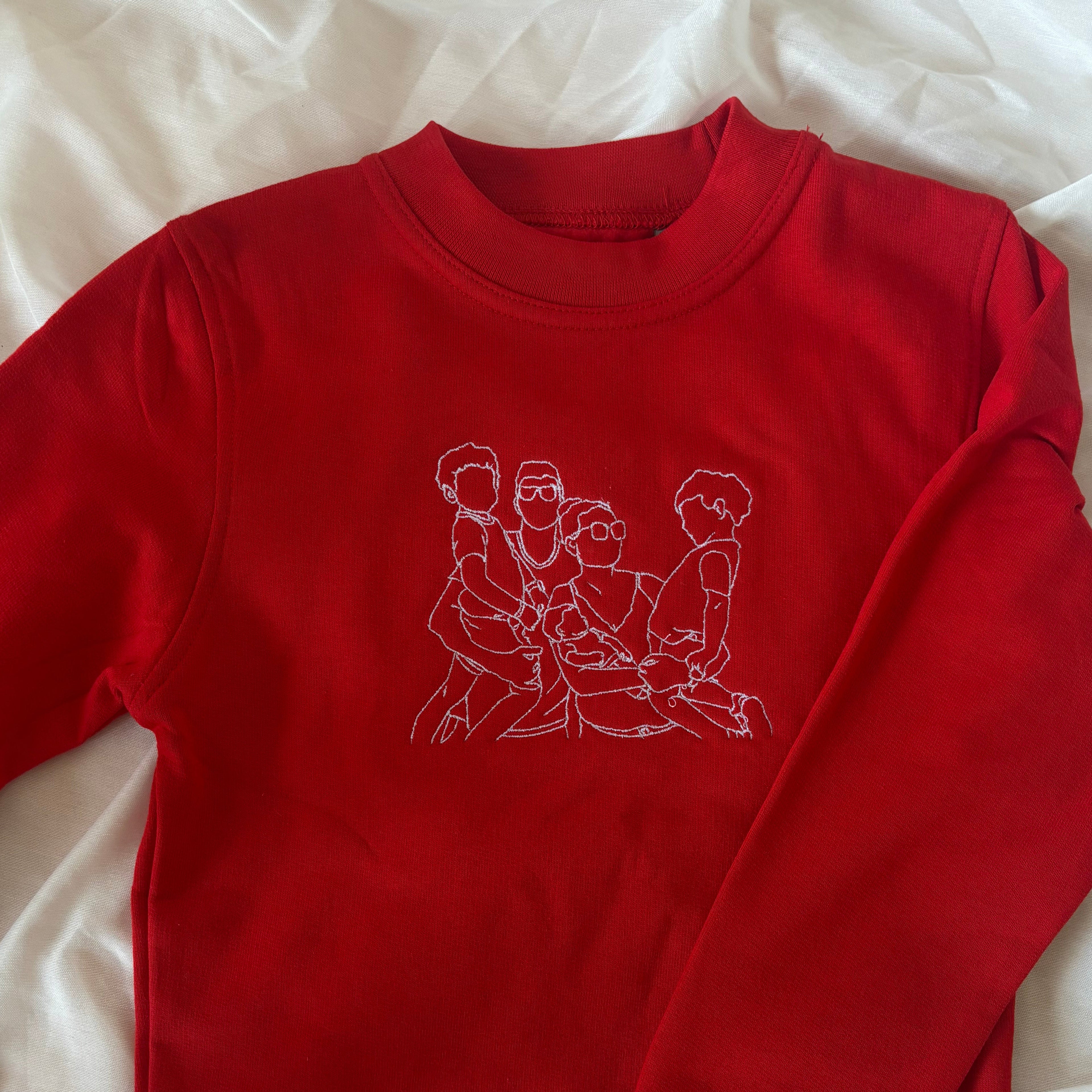 SWEATER KIND MET LIJNTEKEING